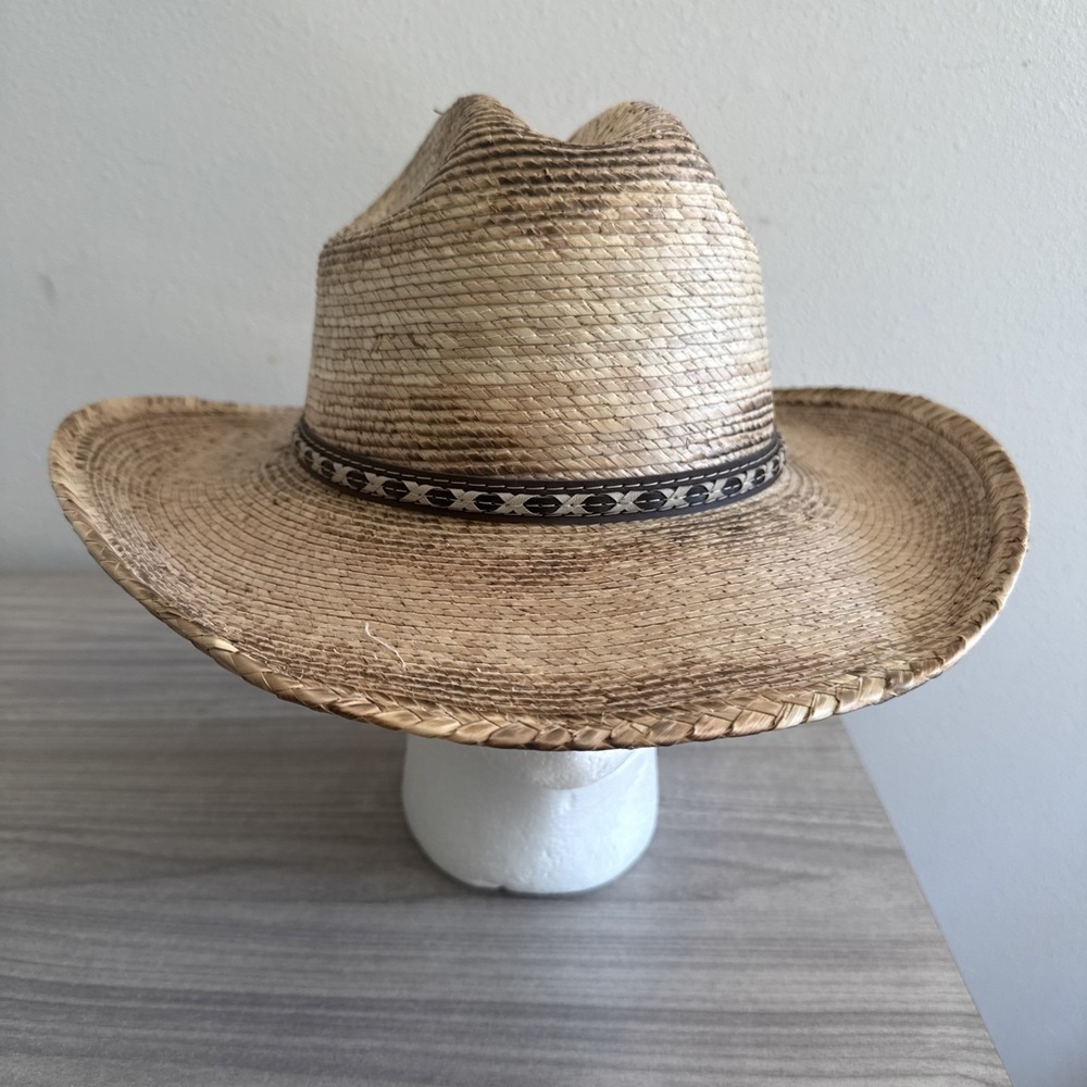 Goldcoast Sunwear Beige Cowboy Hat Wide Brim Stray Hat Made In Mexico